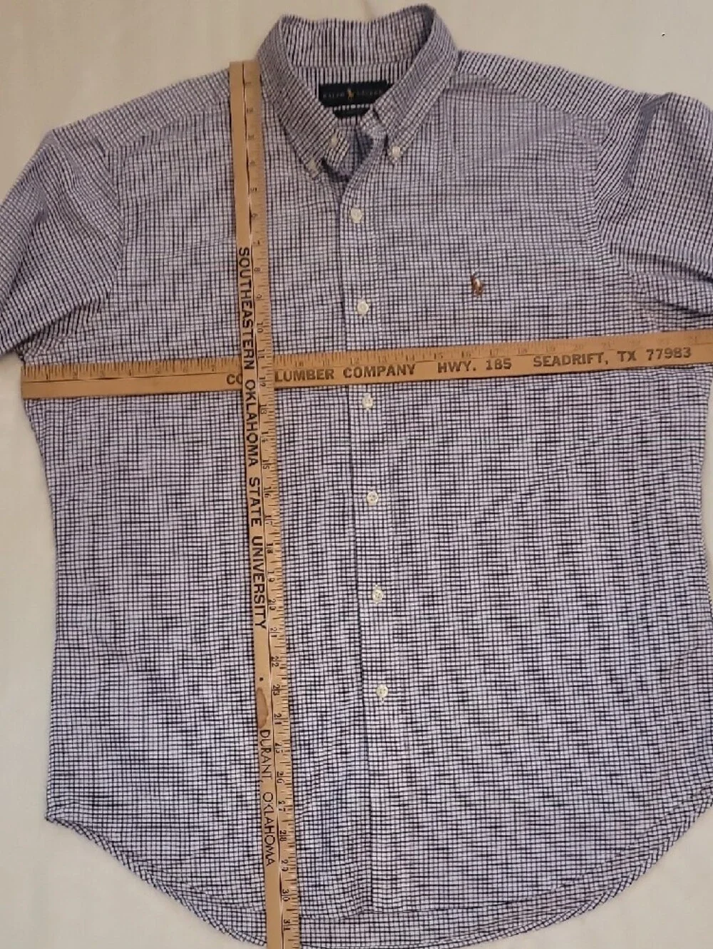 Polo by Ralph Lauren Purple and White Checked Button-Down Shirt